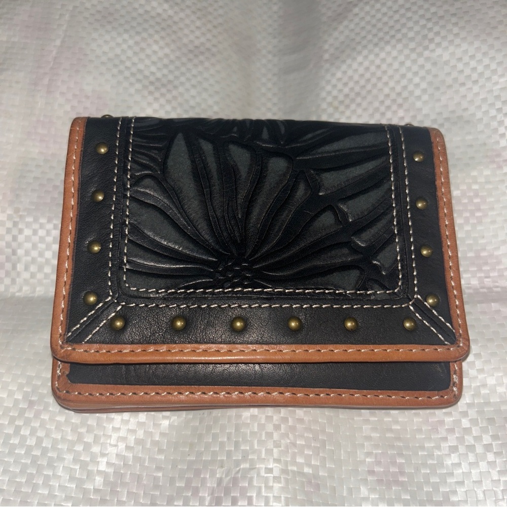 Fossil leather Black and Brown Wallet
